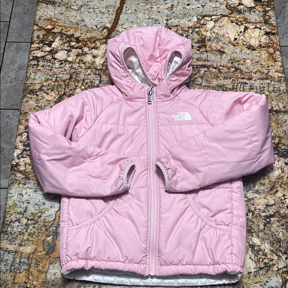 The North Face Pink Hooded Jacket- Reversible
